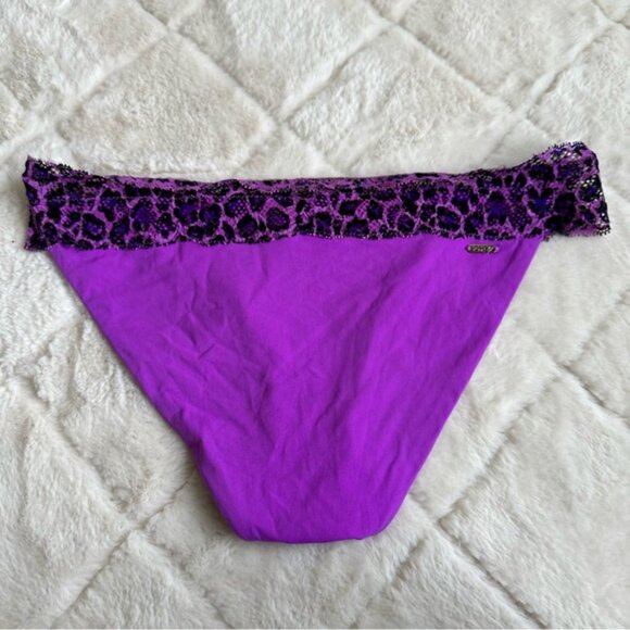 Victoria's Secret PINK | Purple Leopard Lace Bikini Bottoms | Size Extra Small - Picture 7 of 11